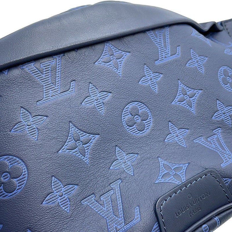 ルイヴィトン ボディバッグ モノグラム・シャドウ ディスカバリー・バムバッグPM M45729 ウエストバッグ 黒 ブラック