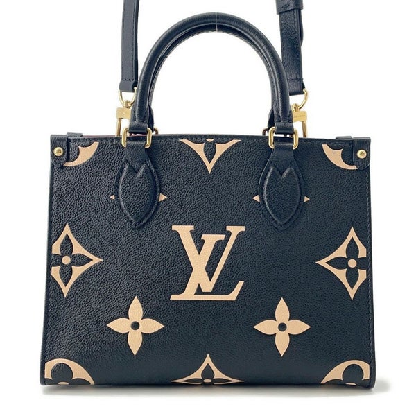 ルイヴィトン トートバッグ モノグラム・アンプラント オンザゴーPM M45659 2wayショルダーバッグ 黒 ブラック