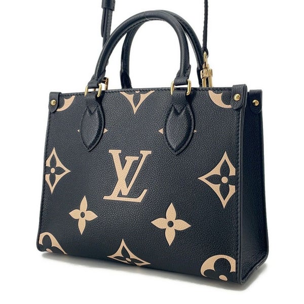 ルイヴィトン トートバッグ モノグラム・アンプラント オンザゴーPM M45659 2wayショルダーバッグ 黒 ブラック