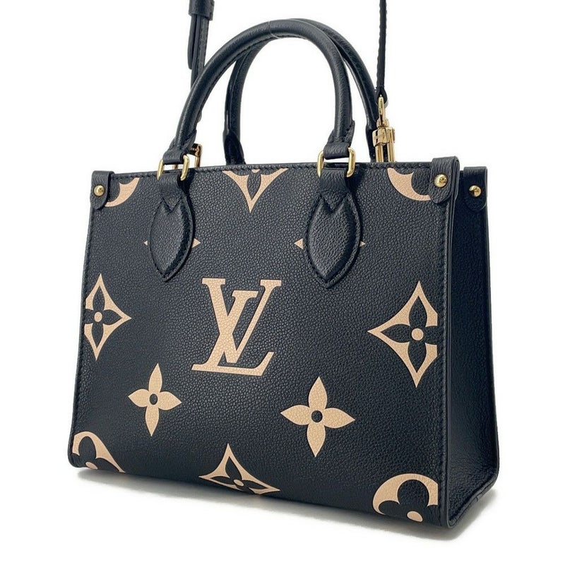 ルイヴィトン トートバッグ モノグラム・アンプラント オンザゴーPM M45659 2wayショルダーバッグ 黒 ブラック