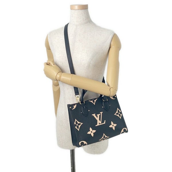 ルイヴィトン トートバッグ モノグラム・アンプラント オンザゴーPM M45659 2wayショルダーバッグ 黒 ブラック