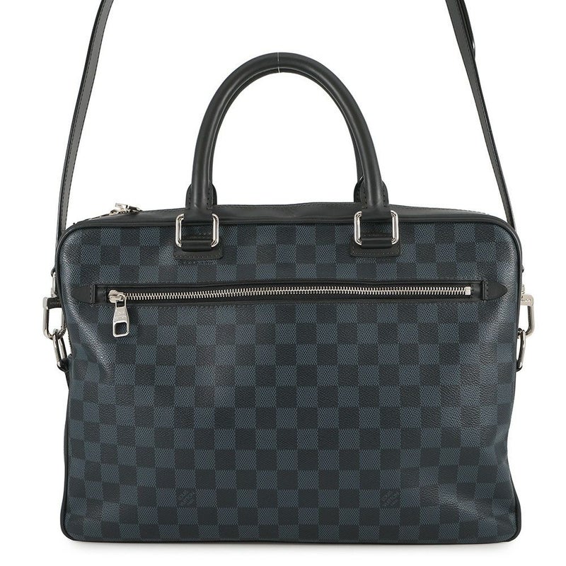 ルイヴィトン ビジネスバッグ ダミエ・コバルト ポルトドキュマン・ビジネス N41347 ヴィトン バッグ 2way ショルダー 黒 ブラック