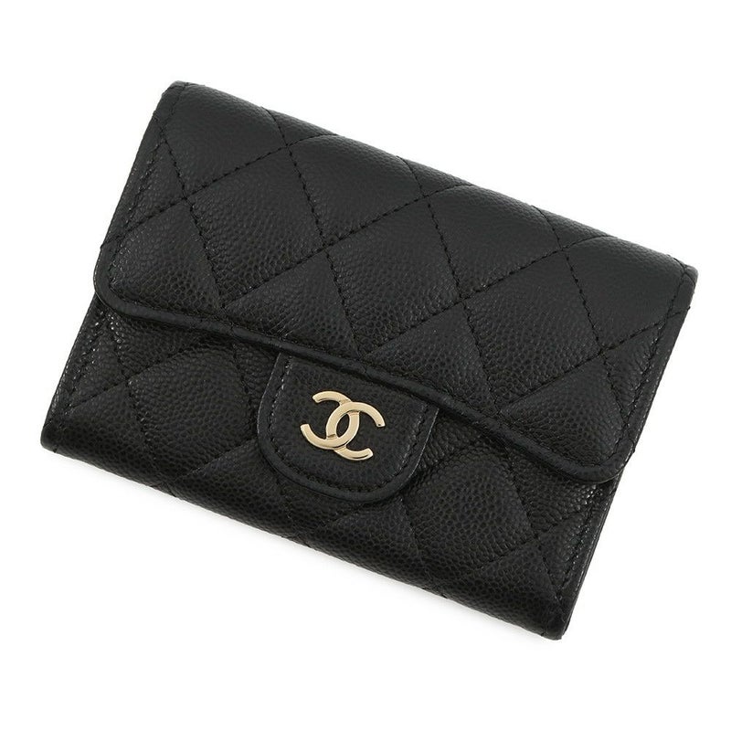 シャネル コインケース マトラッセ クラシック フラップ ココマーク キャビアスキン AP4096 CHANEL 財布 黒