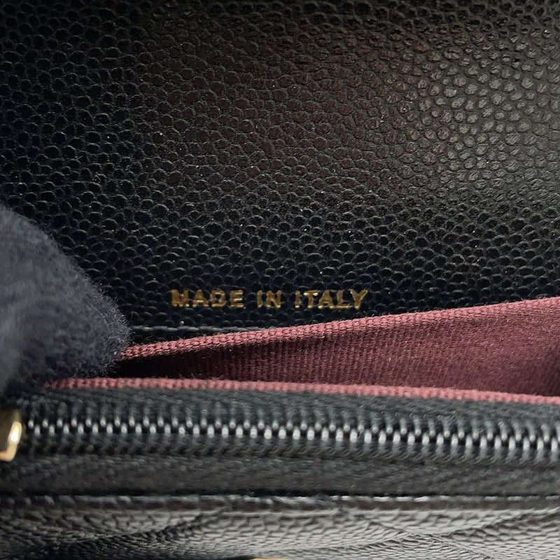 シャネル コインケース マトラッセ クラシック フラップ ココマーク キャビアスキン AP4096 CHANEL 財布 黒