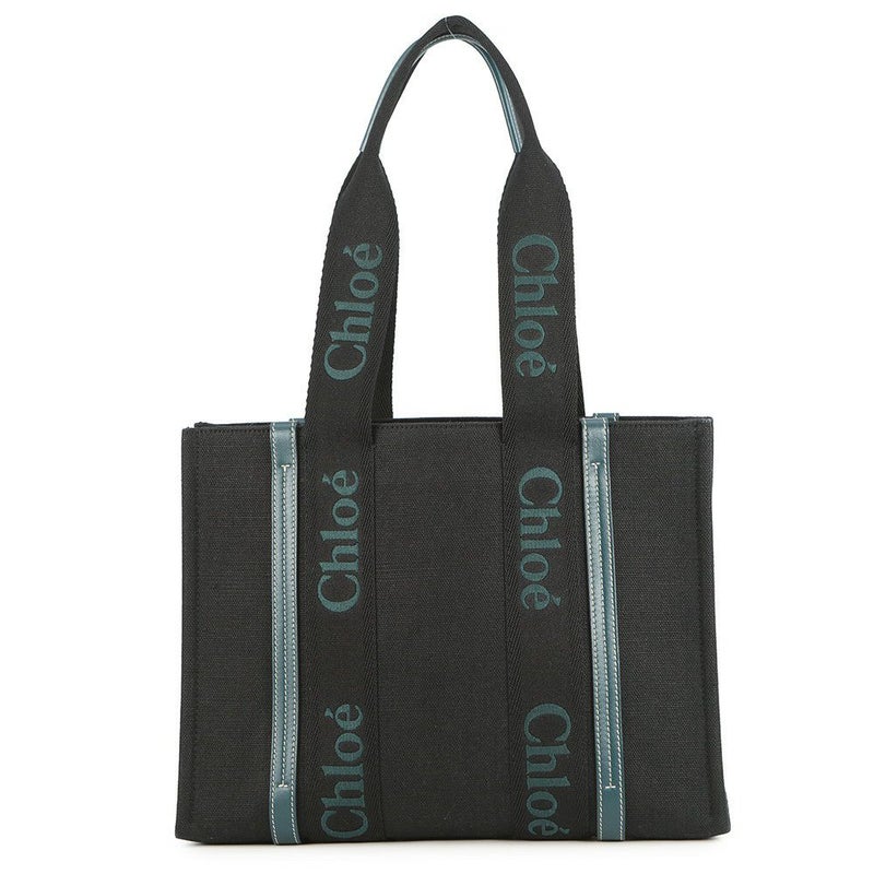 クロエ トートバッグ ウッディ ミディアム キャンバス CHC22WS383 Chloe 黒
