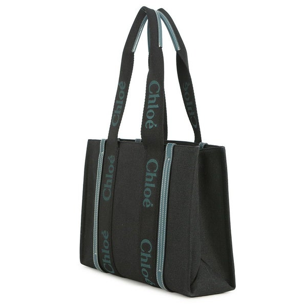 クロエ トートバッグ ウッディ ミディアム キャンバス CHC22WS383 Chloe 黒