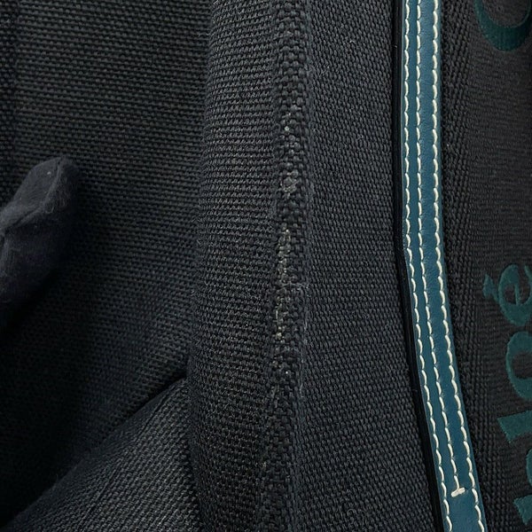 クロエ トートバッグ ウッディ ミディアム キャンバス CHC22WS383 Chloe 黒