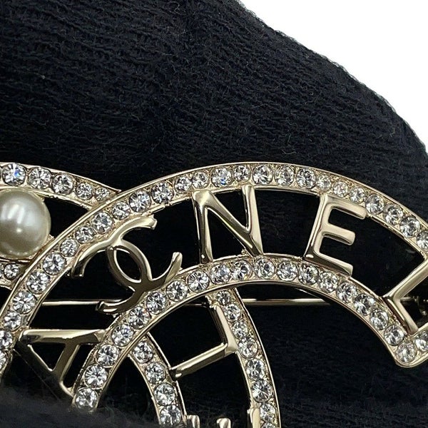 シャネル ブローチ ココマーク フェイクパール ラインストーン B25V AB4879 CHANEL アクセサリー