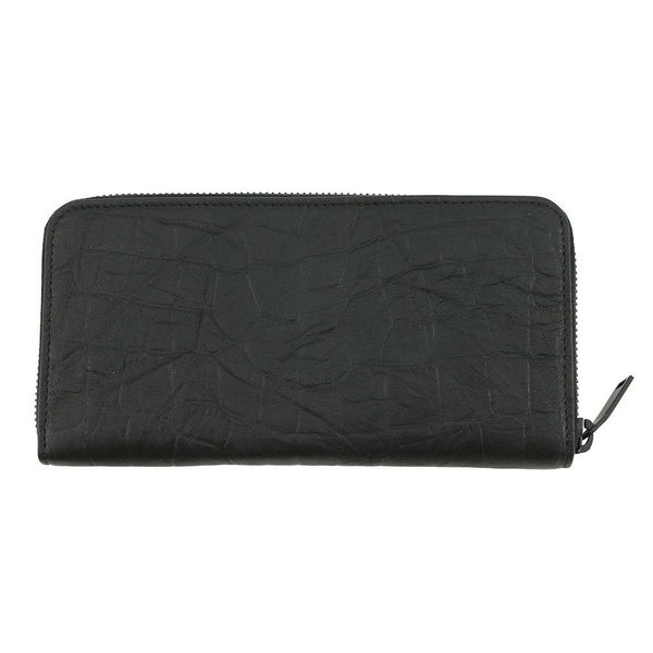 イヴサンローラン 長財布 YSL カサンドラ ラウンドファスナー クロコ型押しレザー 617415 SAINT LAURENT PARIS 黒