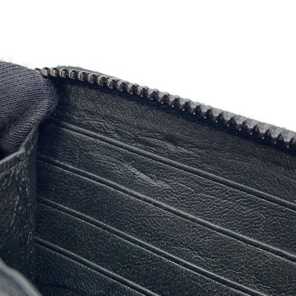 イヴサンローラン 長財布 YSL カサンドラ ラウンドファスナー クロコ型押しレザー 617415 SAINT LAURENT PARIS 黒