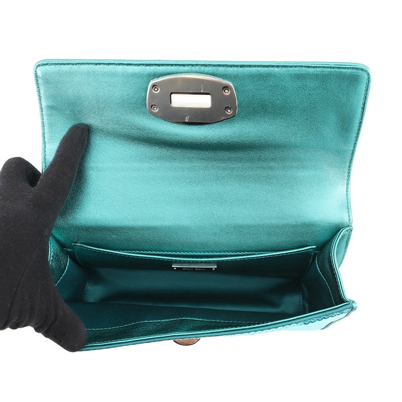 ミュウミュウ ハンドバッグ スパンコール レザー 5BD115 MIUMIU 2way