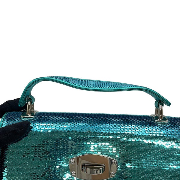 ミュウミュウ ハンドバッグ スパンコール レザー 5BD115 MIUMIU 2way