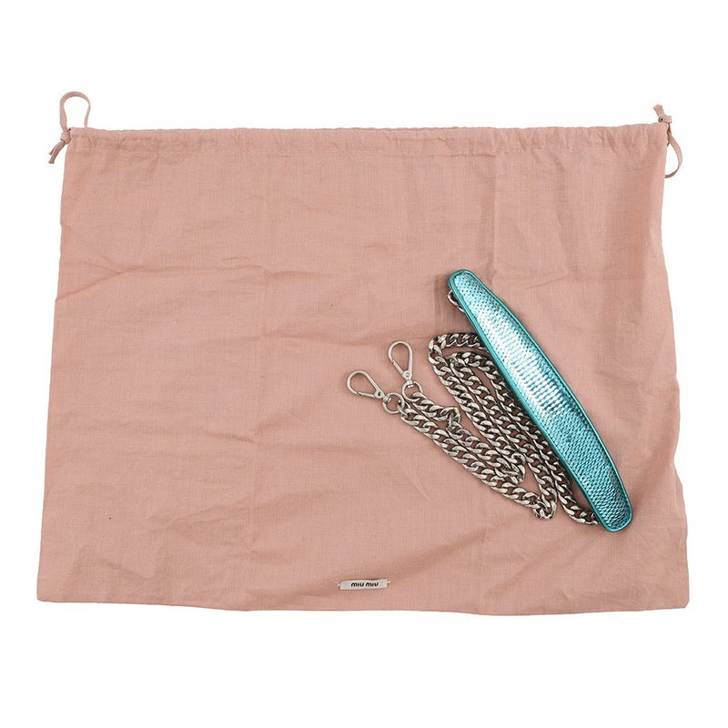 ミュウミュウ ハンドバッグ スパンコール レザー 5BD115 MIUMIU 2way