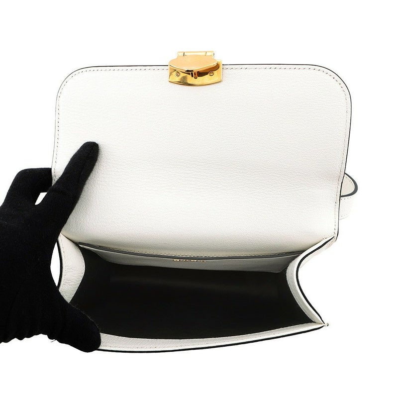 ミュウミュウ ショルダーバッグ マドラス レザー 5BD230 MIUMIU 白 2way