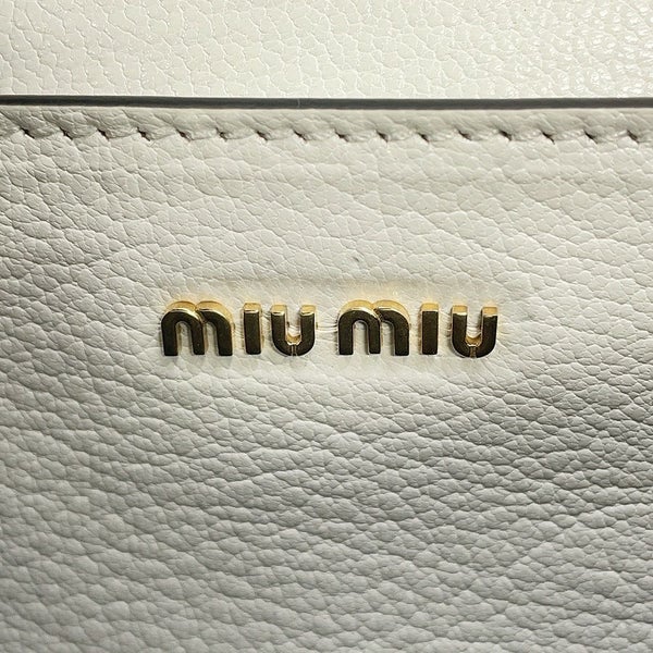 ミュウミュウ ショルダーバッグ マドラス レザー 5BD230 MIUMIU 白 2way