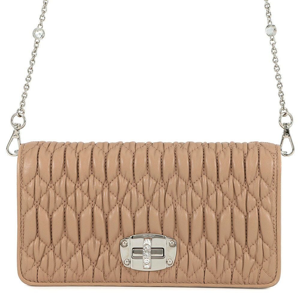 miu（ミュウミュウ） miu バック チェーン miumiu マテラッセ 2WAY チェーンショルダーバッグ バッグ
