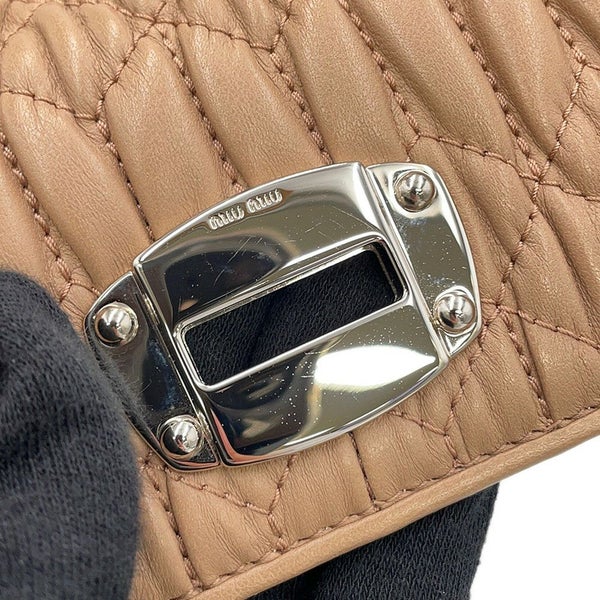 ミュウミュウ チェーンショルダーバッグ マテラッセ クリスタル レザー 5BP044 MIUMIU