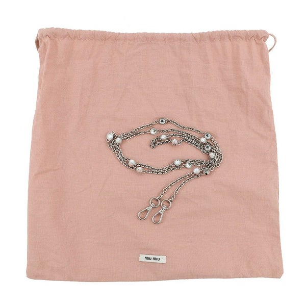 ミュウミュウ チェーンショルダーバッグ マテラッセ クリスタル レザー 5BP044 MIUMIU