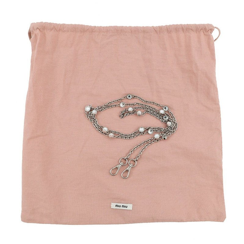ミュウミュウ チェーンショルダーバッグ マテラッセ クリスタル レザー 5BP044 MIUMIU
