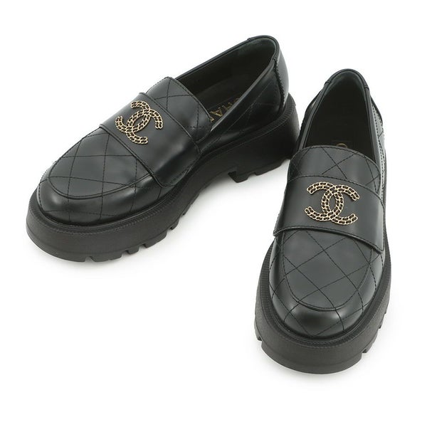 シャネル ローファー ココマーク カーフスキン レディースサイズ37 G45921 CHANEL 靴 黒 25/26年秋冬コレクション
