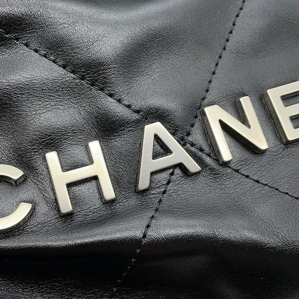 シャネル ハンドバッグ CHANEL 22 ミニ ココマーク シャイニーカーフレザー AS3980 CHANEL 2wayショルダーバッグ 黒
