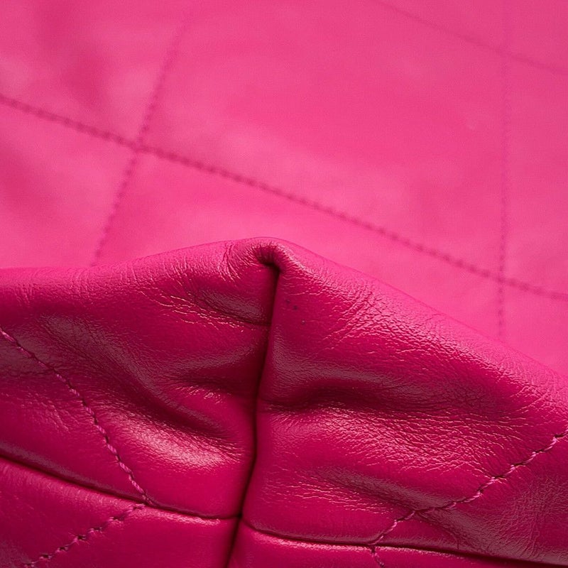 シャネル ハンドバッグ CHANEL 22 マトラッセ スモール シャイニーカーフレザー AS3260 ポーチ付き