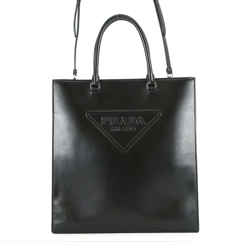 プラダ トートバッグ トライアングル ロゴ 1BA332 PRADA 2way 黒