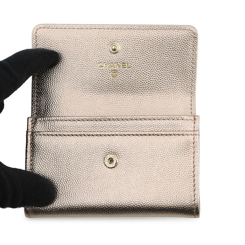 シャネル カードケース ココマーク メタリックグレインドカーフスキン AP4705 CHANEL 名刺入れ 2025/26年 クルーズ コレクション