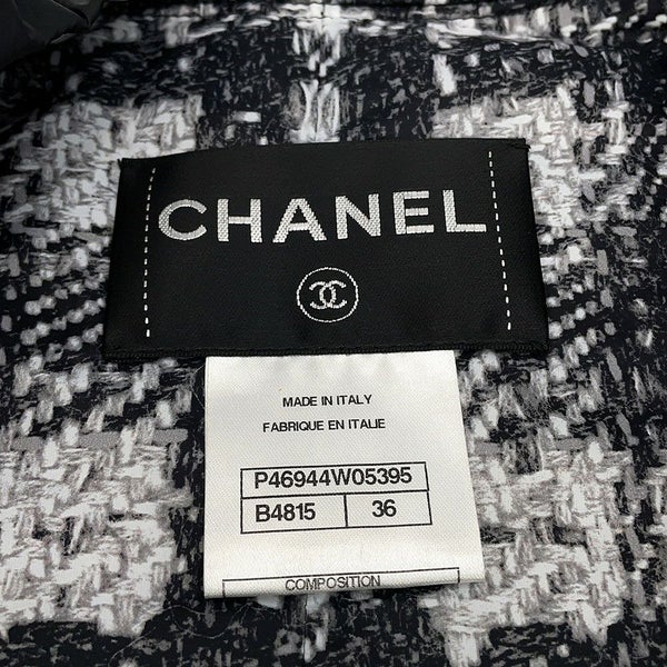 シャネル ダウンジャケット ココボタン ノーカラー キルティング レディースサイズ36 P46944 CHANEL 黒