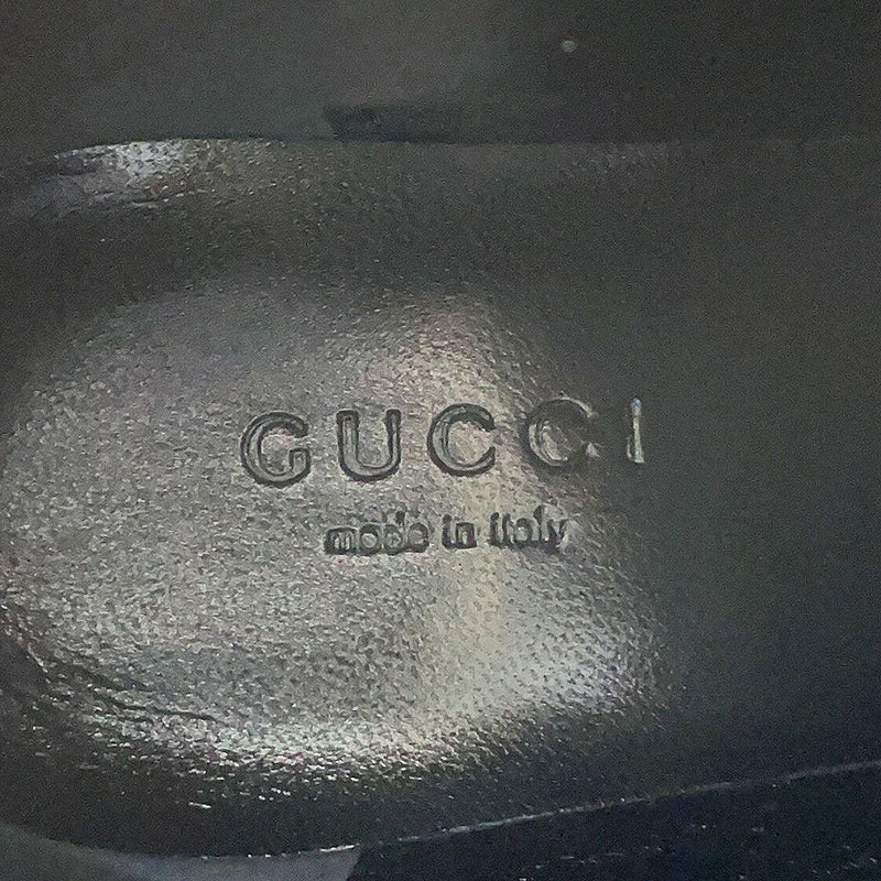 グッチ ブーツ ジャンボGG GGマーモント アンクル GGキャンバス/レザー レディースサイズ34 1/2 678984 GUCCI 靴 黒