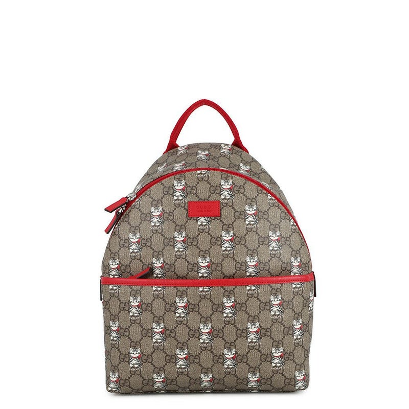 グッチ バックパック キャット 猫 チルドレンズ GGスプリーム/レザー 782708 GUCCI リュック キッズ