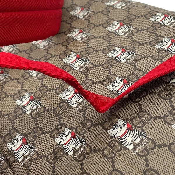 グッチ バックパック キャット 猫 チルドレンズ GGスプリーム/レザー 782708 GUCCI リュック キッズ