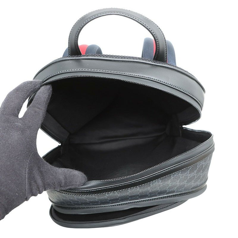 グッチ リュック GGブラック GGスプリーム/レザー 771158 GUCCI バッグ バックパック 黒