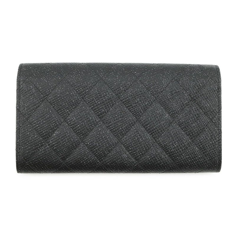 シャネル 長財布 マトラッセ ココマーク チェーンミー キャビアスキン A80002 CHANEL 二つ折り財布 黒