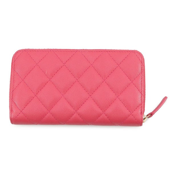 シャネル 長財布 マトラッセ スモール ジップウォレット ココマーク キャビアスキン CHANEL