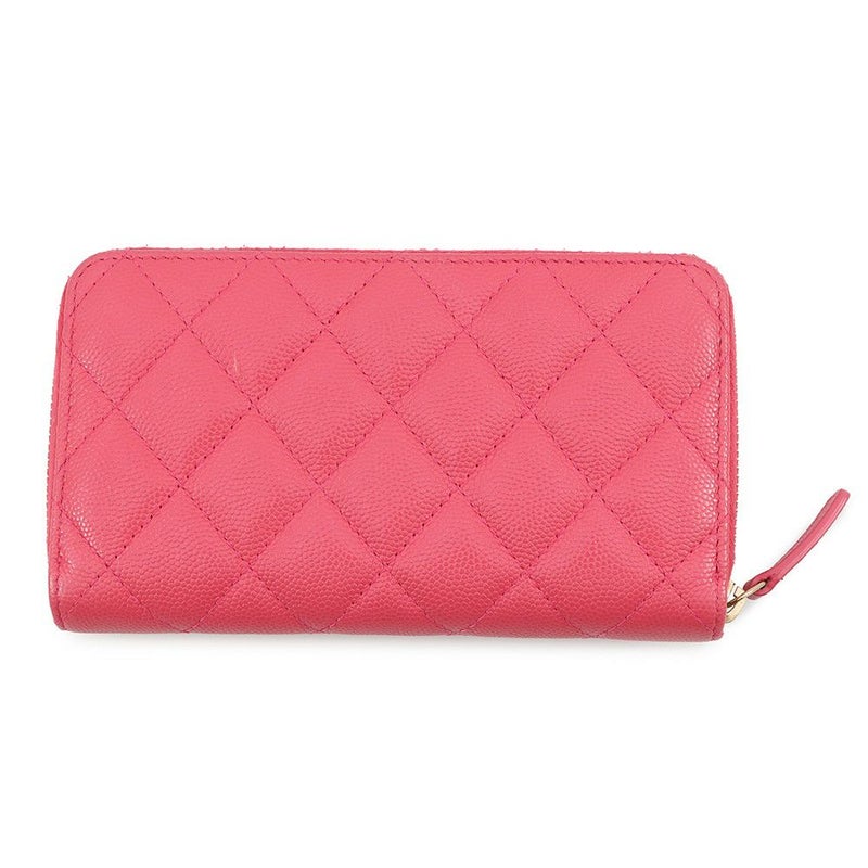 シャネル 長財布 マトラッセ スモール ジップウォレット ココマーク キャビアスキン CHANEL