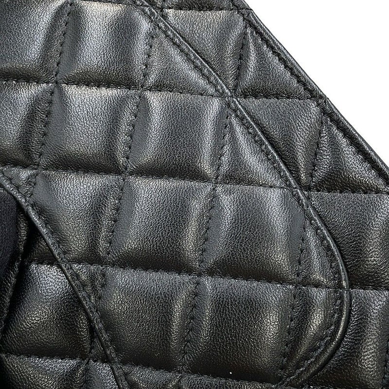 シャネル チェーンウォレット マトラッセ ココマーク ハートチェーン ラムスキン AP3201 CHANEL 黒