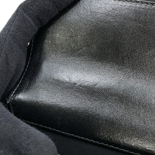 シャネル チェーンウォレット マトラッセ ココマーク ハートチェーン ラムスキン AP3201 CHANEL 黒