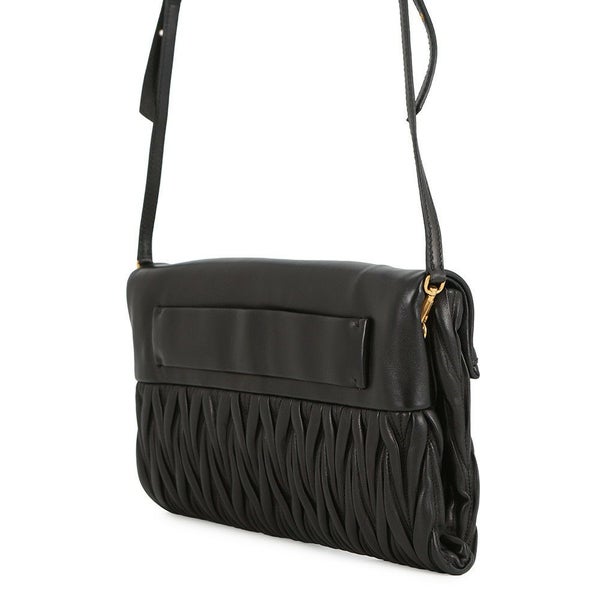 ミュウミュウ ショルダーバッグ マテラッセ クラッチ レザー RP0385 MIUMIU 2wayクラッチバッグ 黒