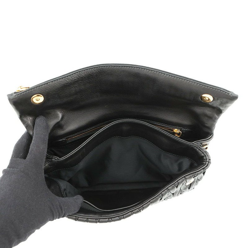 ミュウミュウ ショルダーバッグ マテラッセ クラッチ レザー RP0385 MIUMIU 2wayクラッチバッグ 黒