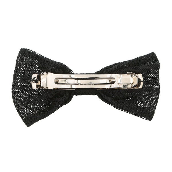 シャネル バレッタ ココマーク リボン コットン 24A CAHNEL ヘアアクセサリー 黒