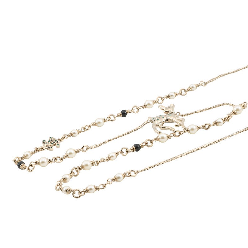 シャネル ノベルティ ココマーク バンビ モチーフ ロングネックレス CHANEL VIP限定 イヤーズギフト