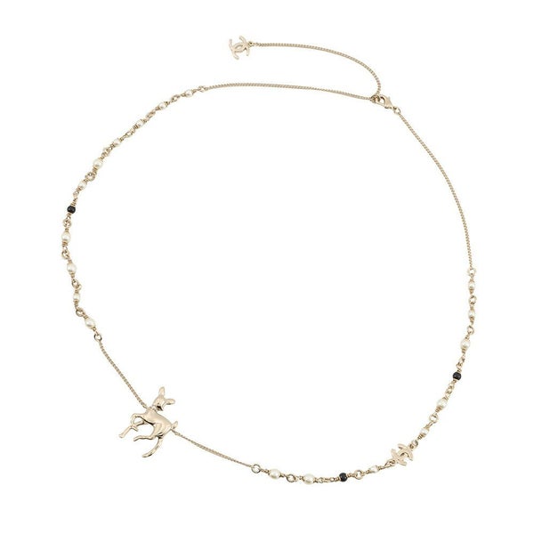 シャネル ノベルティ ココマーク バンビ モチーフ ロングネックレス CHANEL VIP限定 イヤーズギフト