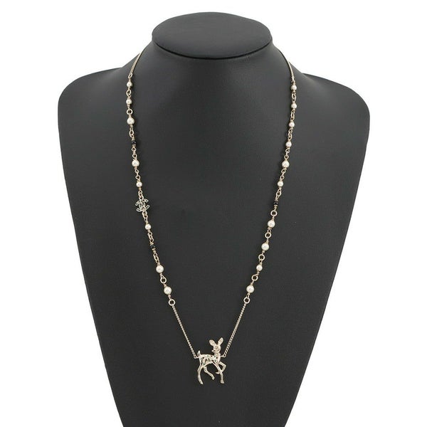 シャネル ノベルティ ココマーク バンビ モチーフ ロングネックレス CHANEL VIP限定 イヤーズギフト