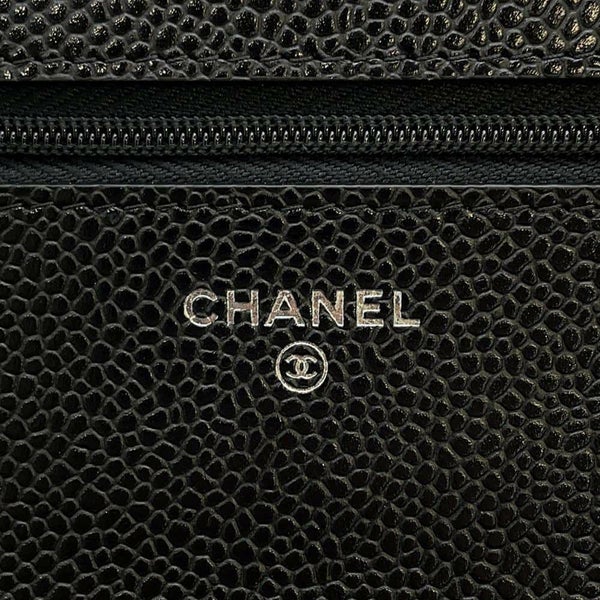 シャネル チェーンウォレット マトラッセ ココマーク キャビアスキン A33814 CHANEL 財布 黒