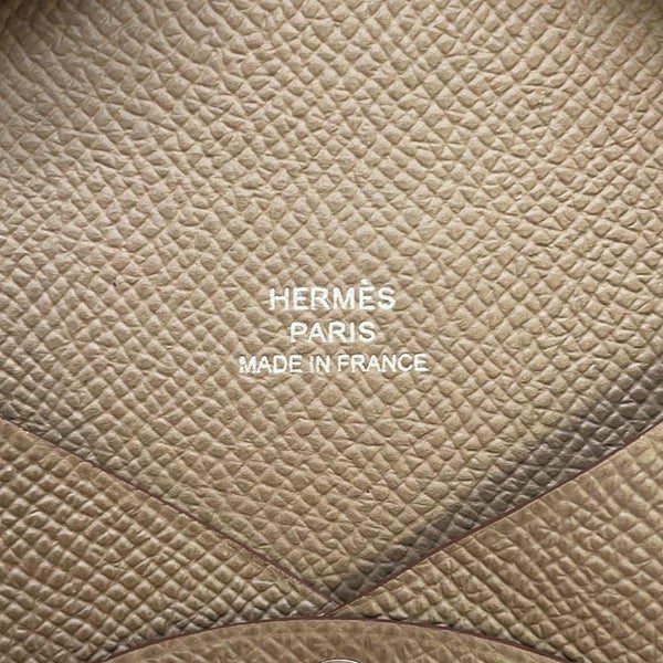 エルメス カードケース カルヴィ エトゥープ エプソン W刻印 HERMES 名刺入れ