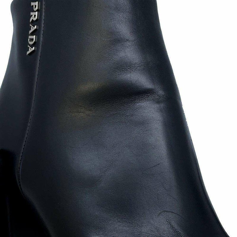 プラダ ショートブーツ レザー レディースサイズ36 1/2 1TP207 PRADA 靴 ブーティー 黒