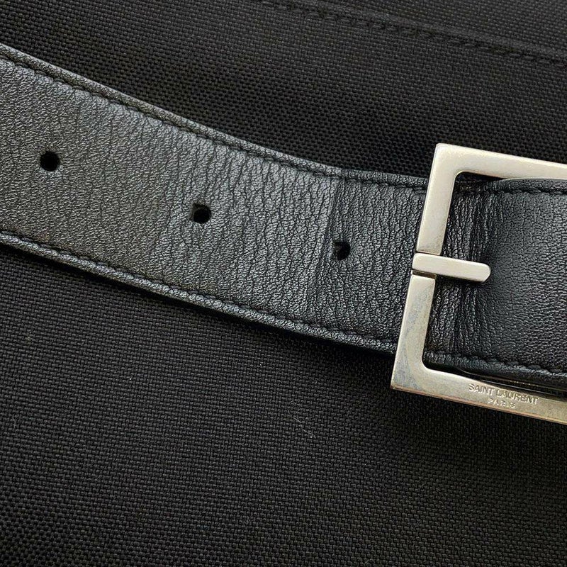 サンローランパリ ボディバッグ ロゴ YSL キャンバス レザー 590076 SAINT LAURENT PARIS バッグ メンズ 黒