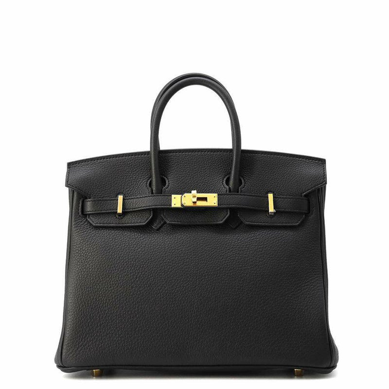 エルメス バーキン25 ブラック/ゴールド金具 トゴ W刻印 HERMES Birkin ハンドバッグ 黒