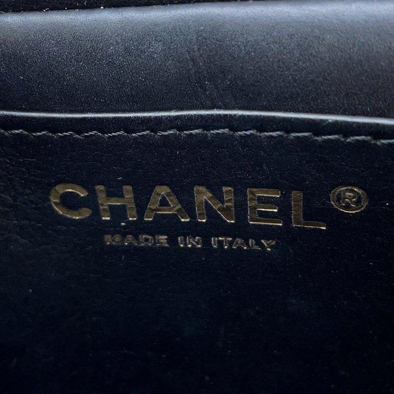 シャネル チェーンショルダーバッグ マトラッセ ココマーク ラムスキン CHANEL バッグ 黒
